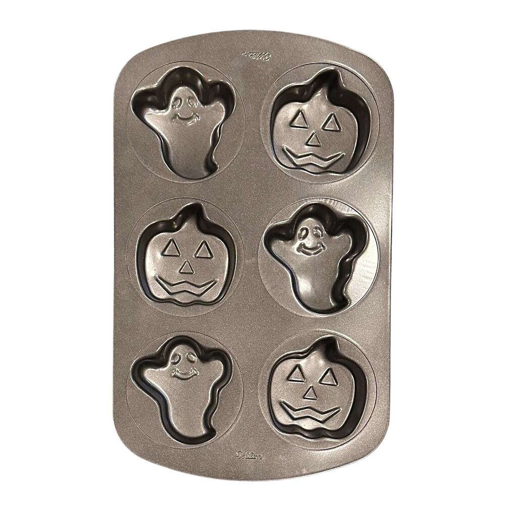 New Wilton Halloween Ghost Pumpkin Cake Cupcake Pan Baking Sheet